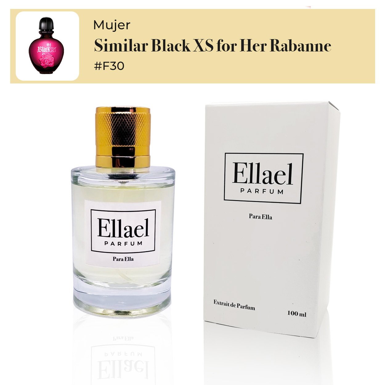 30 - Inspirado en Black XS Women Paco Rabanne